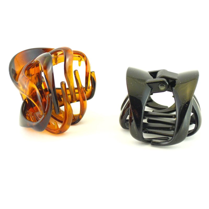 Wingless Claw Clip Set - Small SlideProof Design, 2 Count