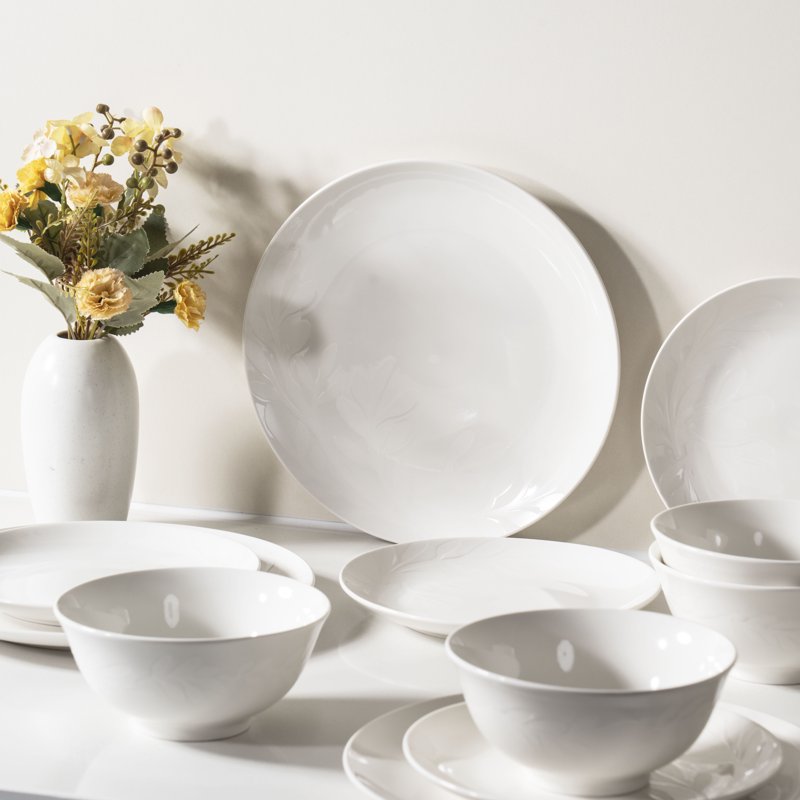 6-Inch Emelie White Stoneware Cereal Bowl - Versatile Kitchen Serveware