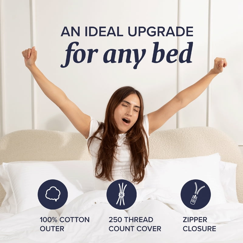 (8 Pack) Customizable Memory Foam Queen Pillow - Support & Comfort - Adult