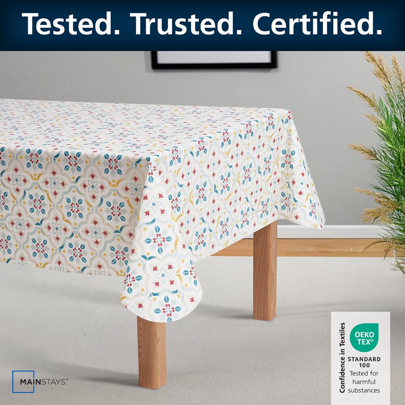 PEVA Indoor & Outdoor Tablecloth - 60" x 102", Farmhouse Tile