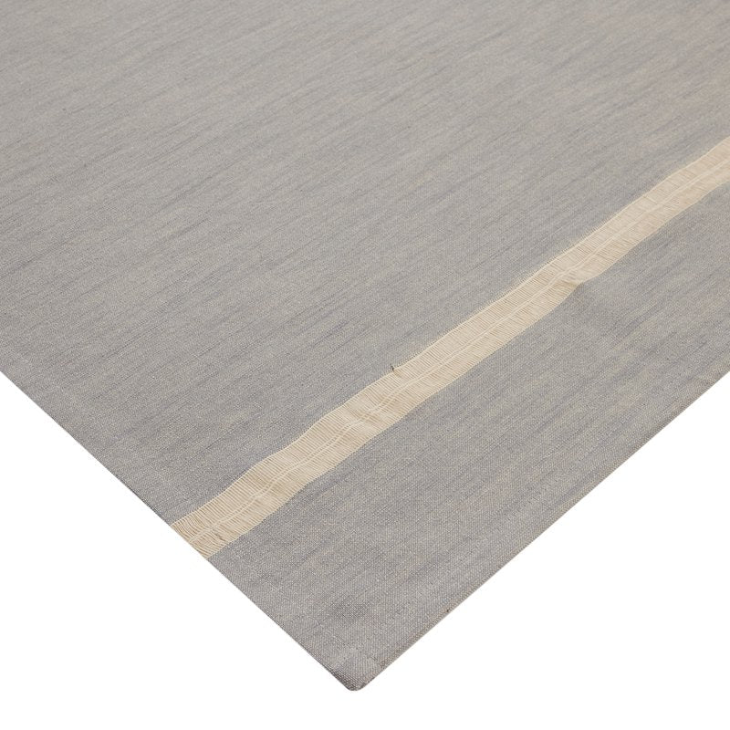Grey Fringe Tablecloth 60" x 84" - 100% Cotton - Flannel/Natural