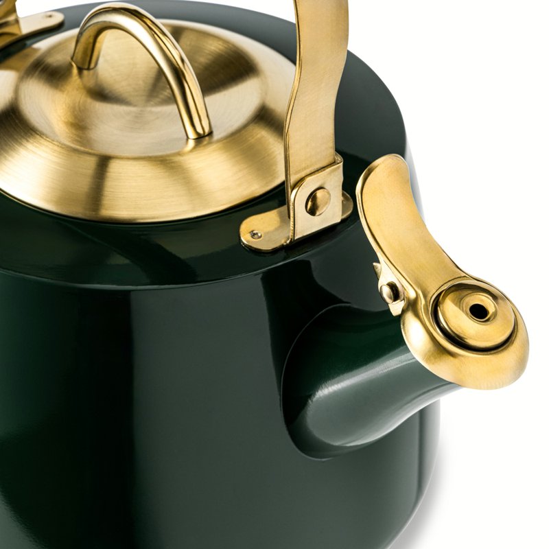 Stainless Steel 1.8L Whistling Tea Kettle - Hunter Green