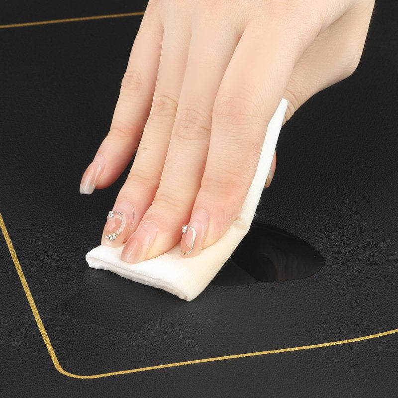 Heat Resistant Faux Leather Round Table Mats - Set of 6 Black