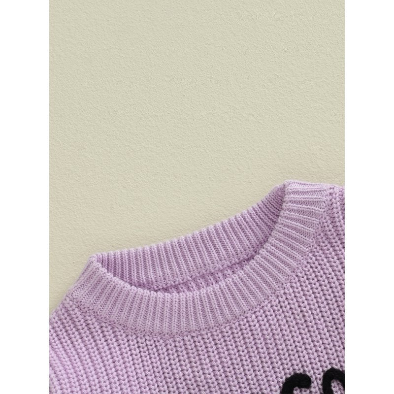 Baby Girl Sweater Halloween Ghost Letters Embroidery 12-24 Months Loicainy Style 10