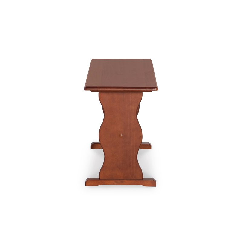 Farmhouse Dining Bench - Solid Pine, Walnut Finish