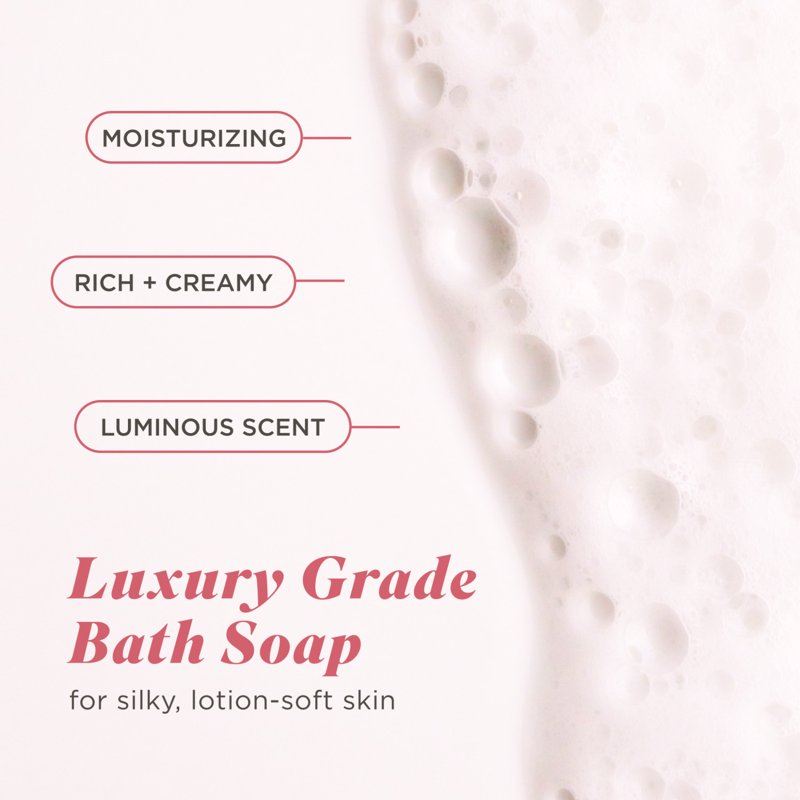 Daily Silk Beauty Bar Soap, Moisturizing Bath Bars with Floral Scent