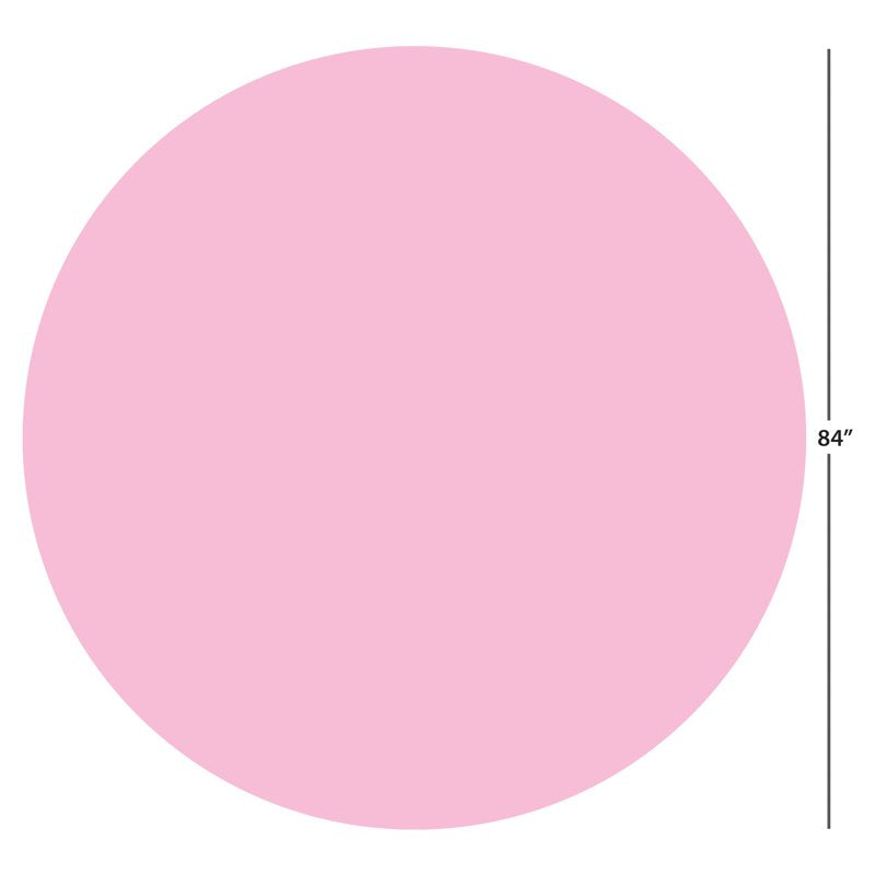 84IN Light Pink Round Plastic Table Cover - Single Pack