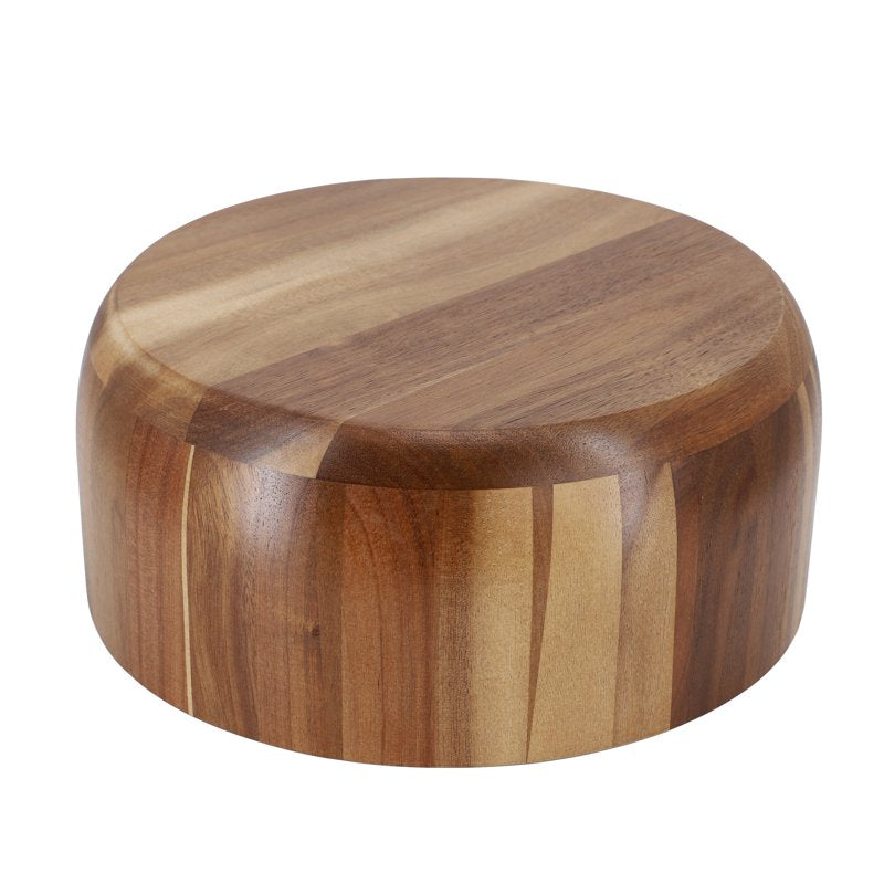 Acacia Wood Salad Bowl - 10.5 Inch Large - Brown 4
