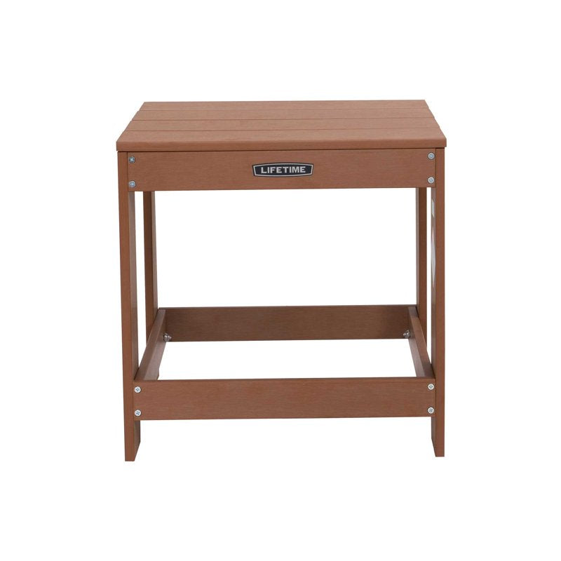 Adirondack End Table - Compact, Weather-Resistant Brown Table