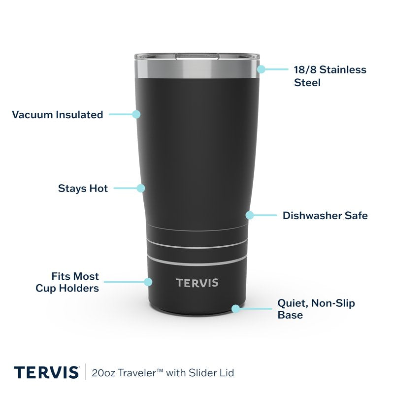 20oz Insulated Travel Tumbler - Keeps Drinks Hot Cold, Leakproof, BPA-Free