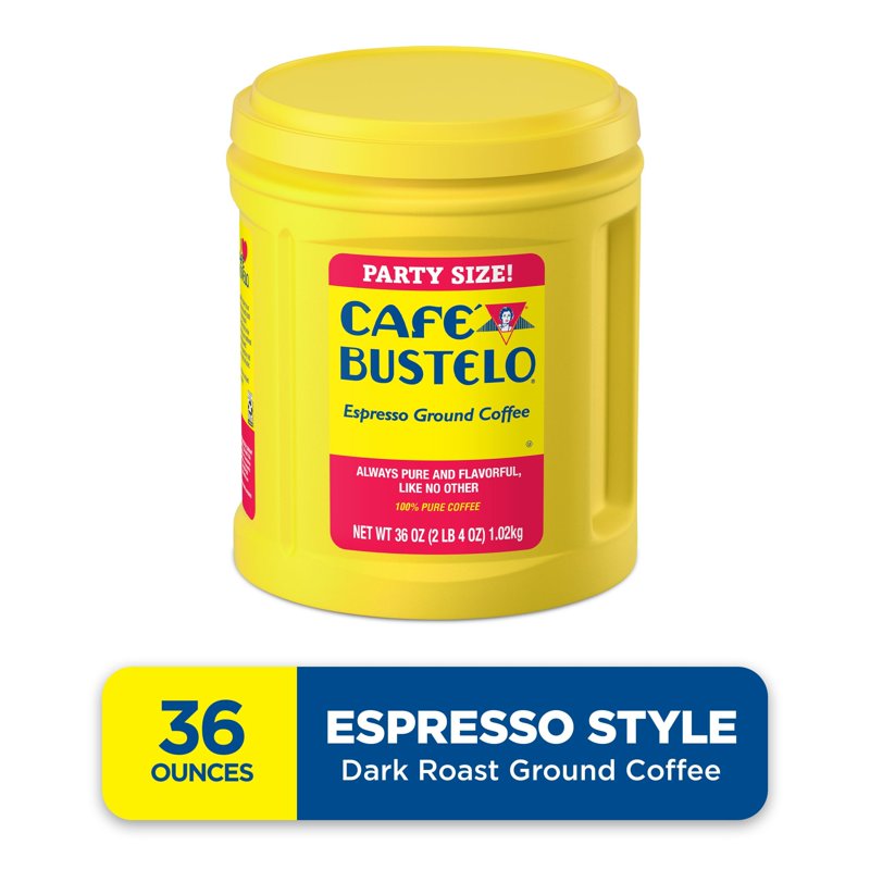 Espresso Ground Coffee, Dark Roast - 36 oz Canister