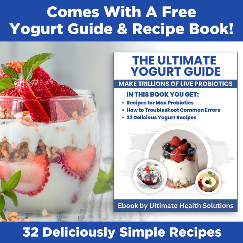Probiotic Yogurt Maker with Glass Containers, Adjustable Temp & 48-Hour Timer