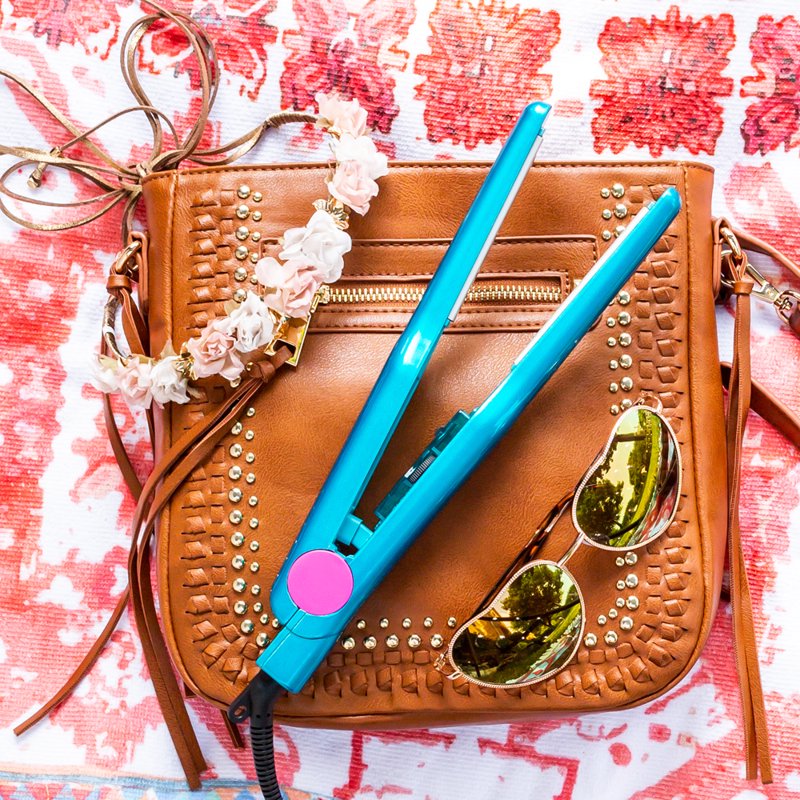 Mini Flat Iron for Short Hair - 1/2" Tourmaline Ceramic Straightener