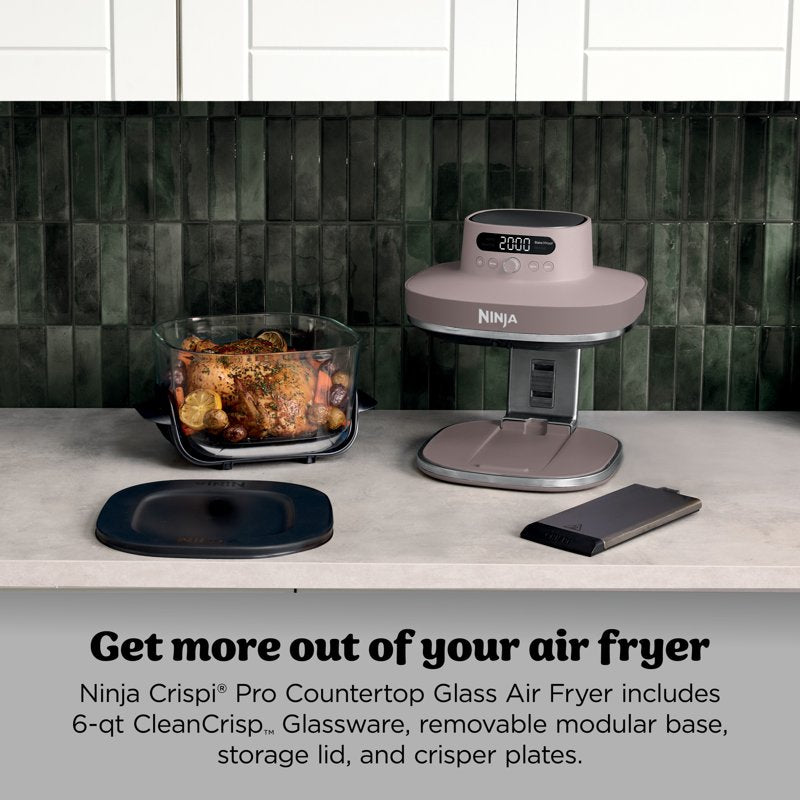 Ninja Crispi Pro 6-Qt Glass Air Fryer - 4-in-1, Pink