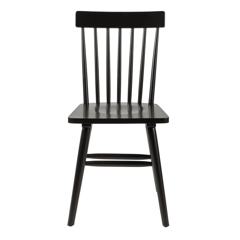 Gerald Dining Chairs Set of 2 - Black Ladder-Back Design