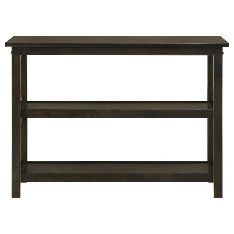 Deep Merlot Console Table with 2 Shelves - Entryway Accent Furniture