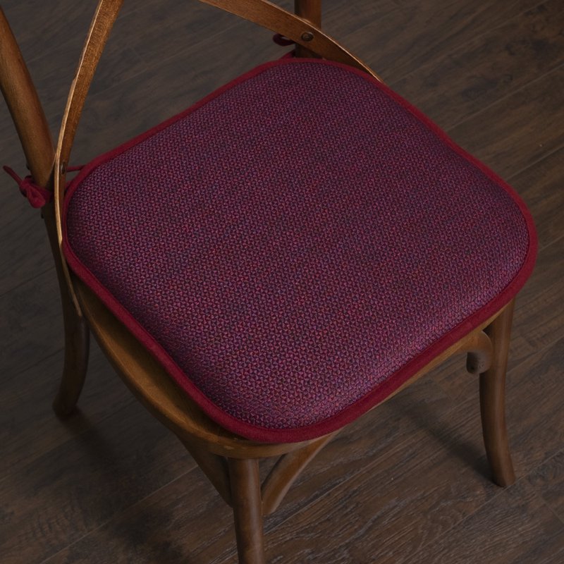 Cameron Memory Foam Non-Slip Chair Cushion Pad - 4-Pack, Wine