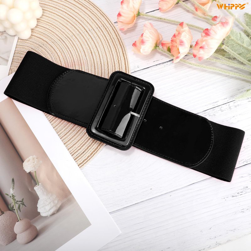 Women Wide Elastic Waist Belt for Dresses Black 30-33 Inch Variation of THIS listing