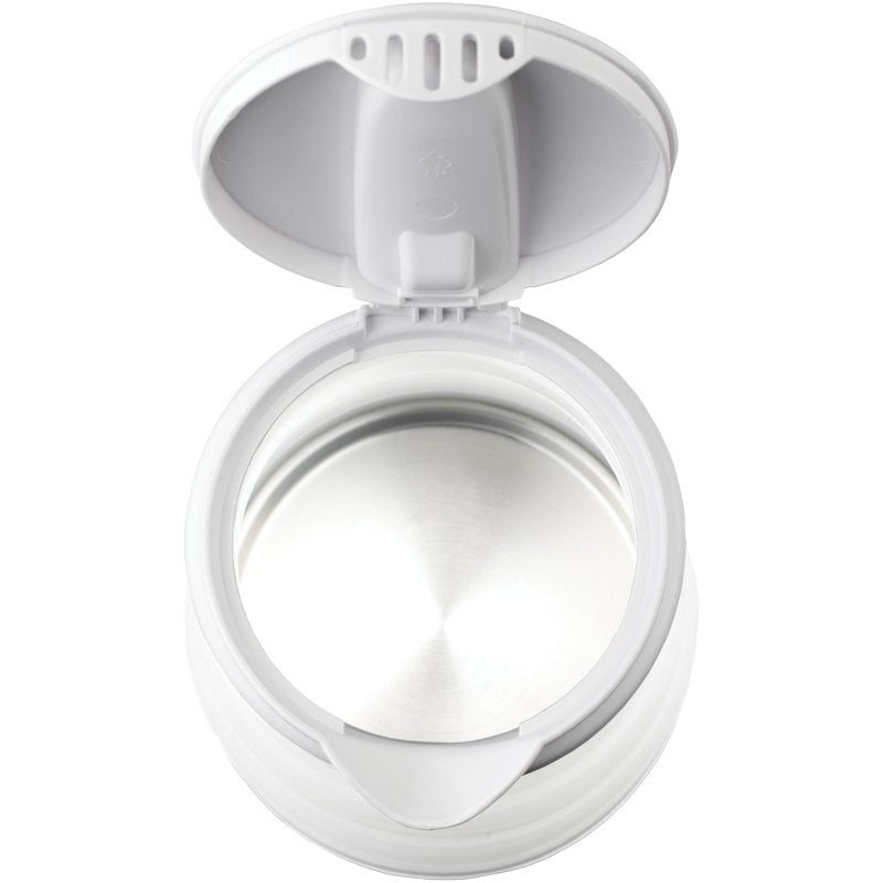 .85-Quart Dual-Voltage Collapsible Travel Kettle - White