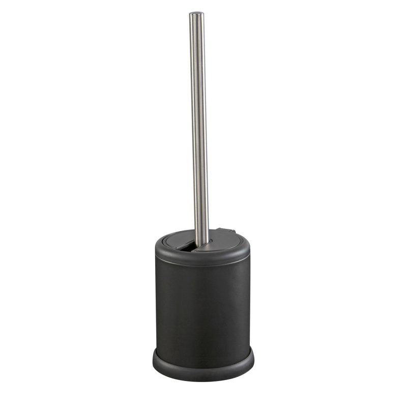 Self Closing Toilet Brush and Holder Set - Matte Black, 2 Pack