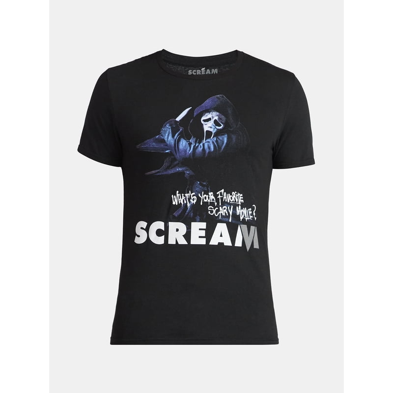 Ghostface Scream Men's Graphic T-Shirt - Black, M, Size S-3XL