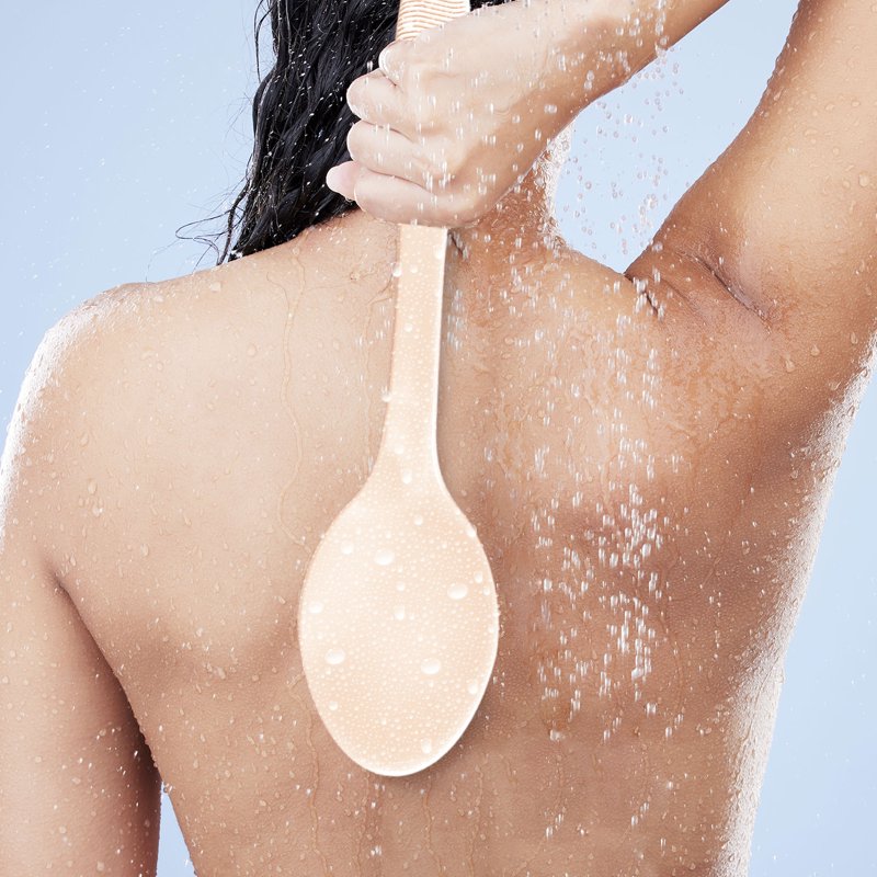 Exfoliating Bath Brush - 13.5 Inch with Firm Bristles