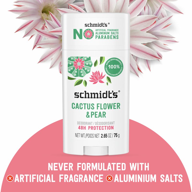 Aluminum-Free Vegan Deodorant Stick, Cactus Flower & Pear, 2.65 oz
