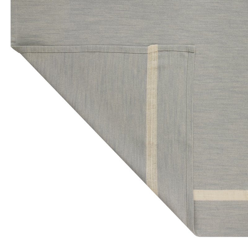 Grey Fringe Tablecloth 60" x 84" - 100% Cotton - Flannel/Natural