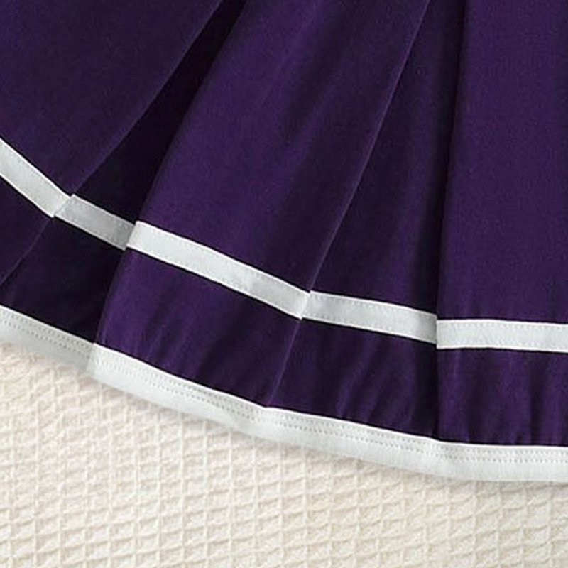 Toddler Girl Cheerleader Outfit Set - Shirt and Skirt for 12-18 Months - Purple