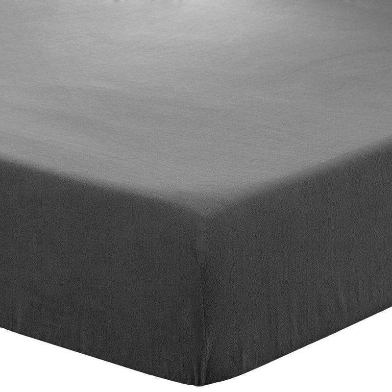 Twin Fleece Fitted Sheet Set - Plush Polar Fleece, Deep Pocket, 2 Pack, Gray
