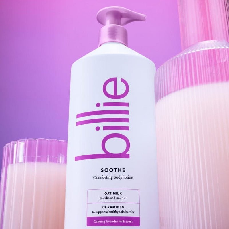 Billie Soothe Comforting Women's Body Lotion, Lavender Milk Scent,