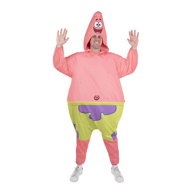 Patrick Star Men's Halloween Costume Jumpsuit - Pink One Size