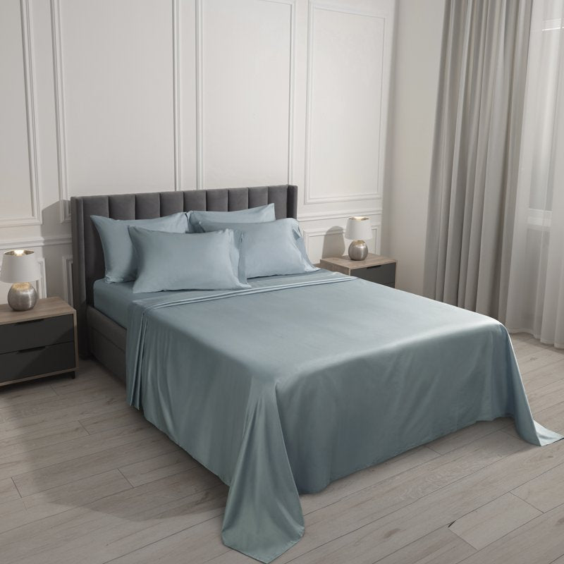King Cotton-Rich Sateen Bed Sheet Set - Deep Pocket 800 Thread Count Luxury