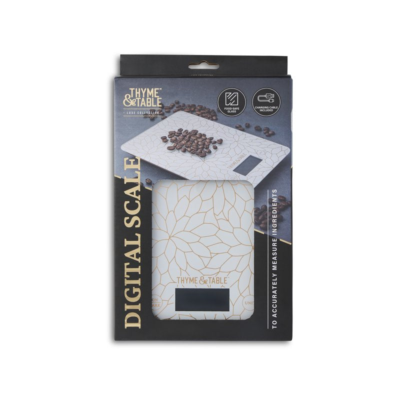 Digital Kitchen Scale with Food-Safe Glass Surface