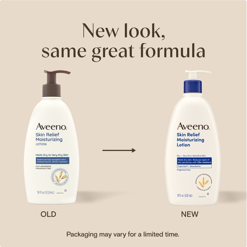 Skin Relief Moisturizing Body Lotion - Fragrance-Free for Dry Sensitive Skin