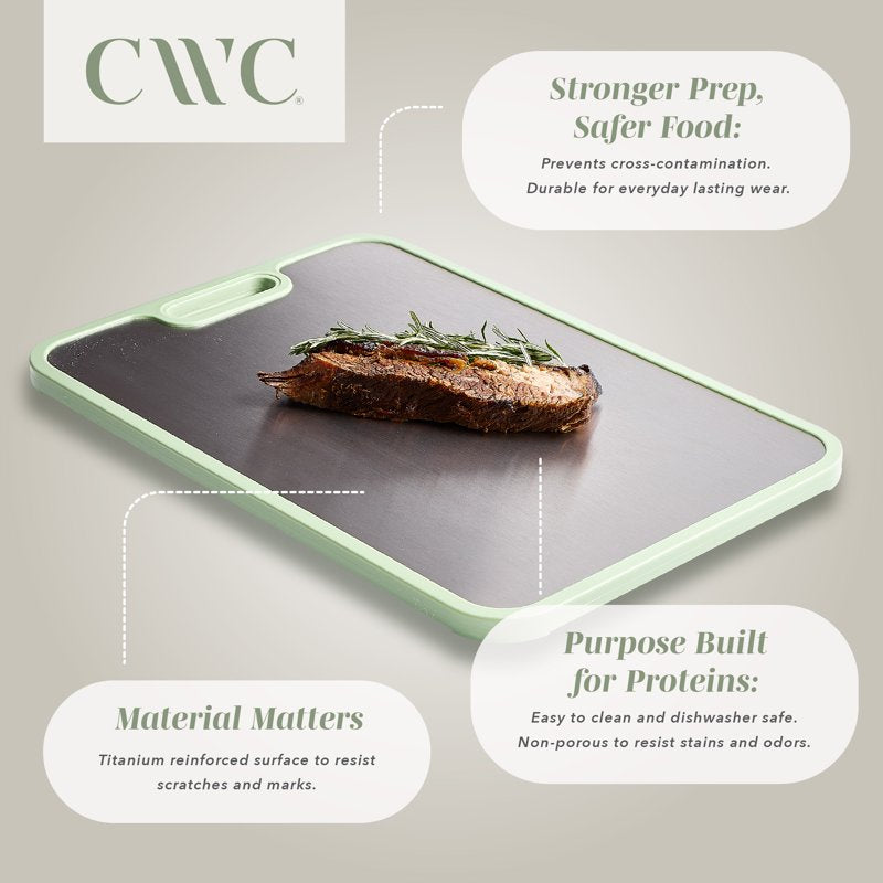 Double-Sided Titanium Cutting Board for Kitchen - Sage