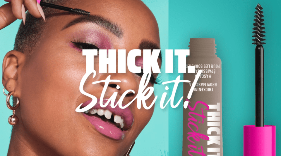 Tinted Eyebrow Gel with Hair-Like Fibers for Thickening and Shaping