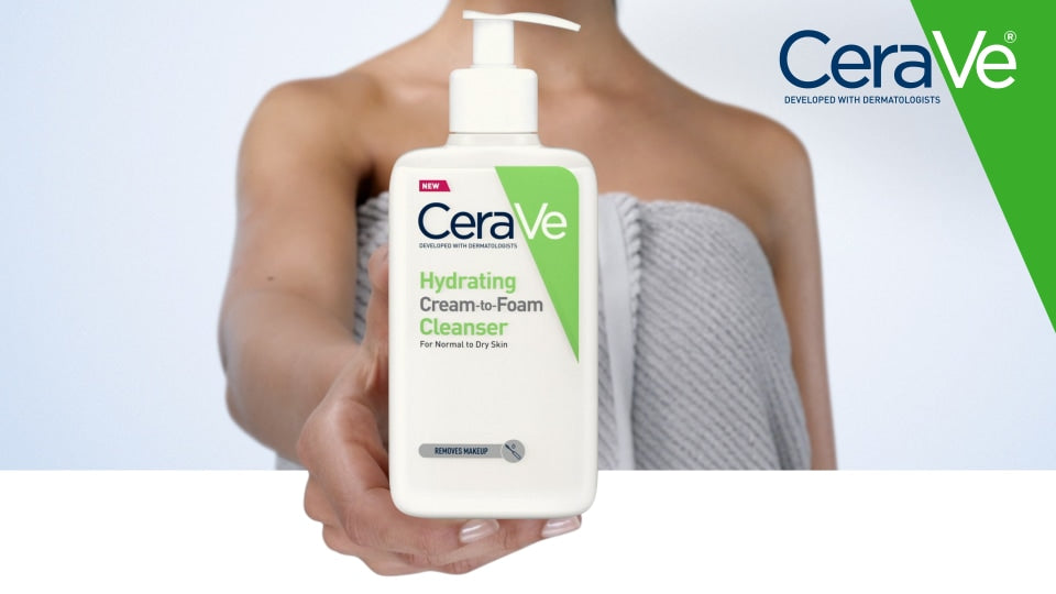 Hydrating Cream-to-Foam Facial Cleanser for Normal to Dry Skin