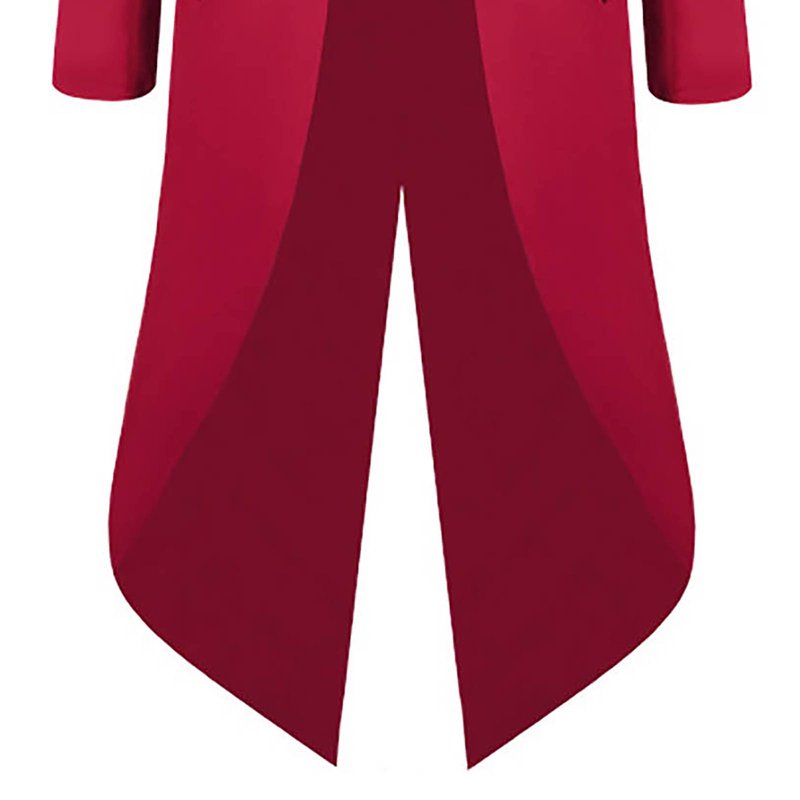 Men's Steampunk Tailcoat Halloween Costume - Red, Size S Variation