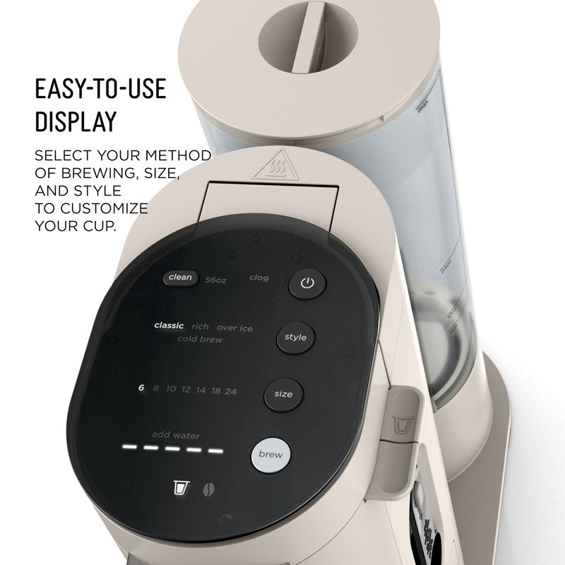Single-Serve Coffee Maker with Rapid Cold Brew - Stone