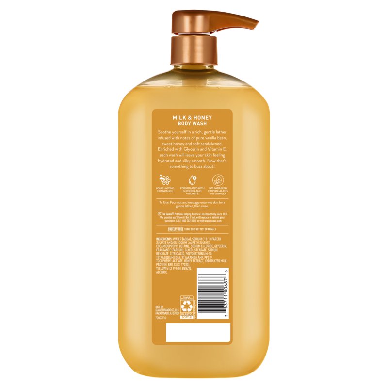 Milk & Honey Moisturizing Body Wash with Glycerin & Vitamin E - 30 FL OZ