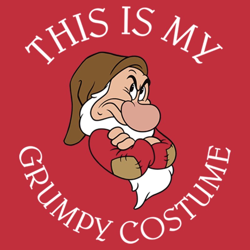 Men's Snow White Grumpy Costume Sweatshirt - Red, L