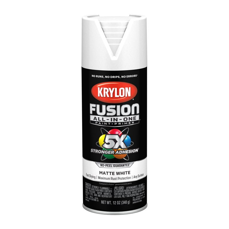 Matte White Spray Paint - Krylon Fusion All-In-One 12 oz