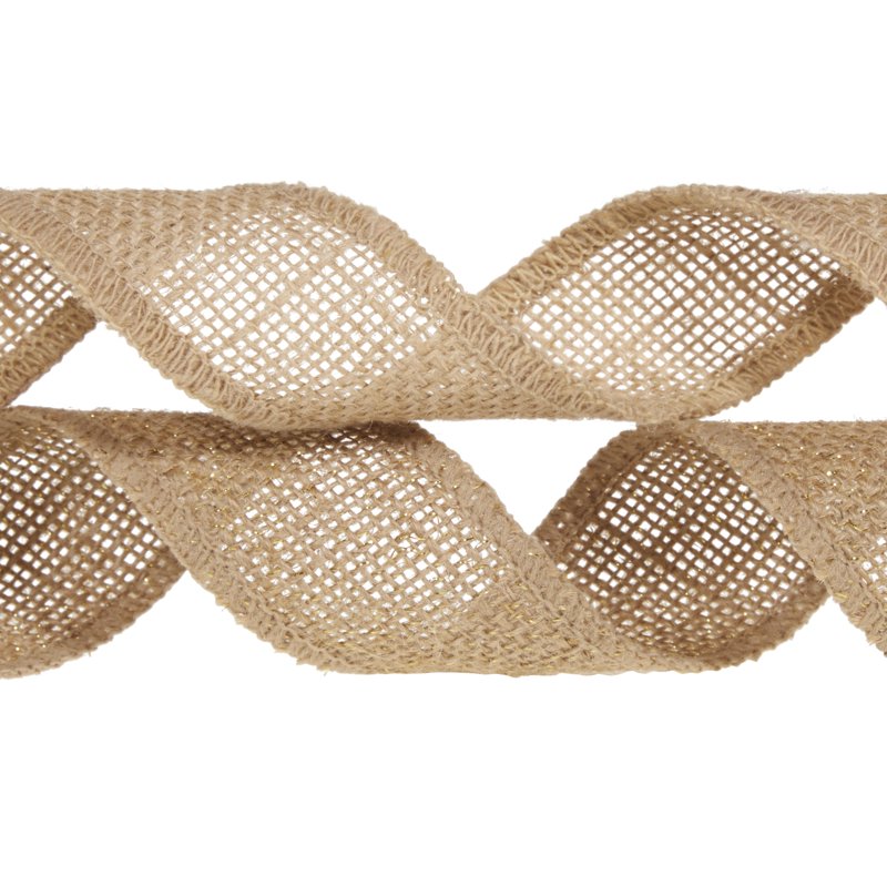 Natural Burlap Ribbon Set - 1.5W x 3Yds, Multi-Color with White Stripe - Love, Laugh, Craft