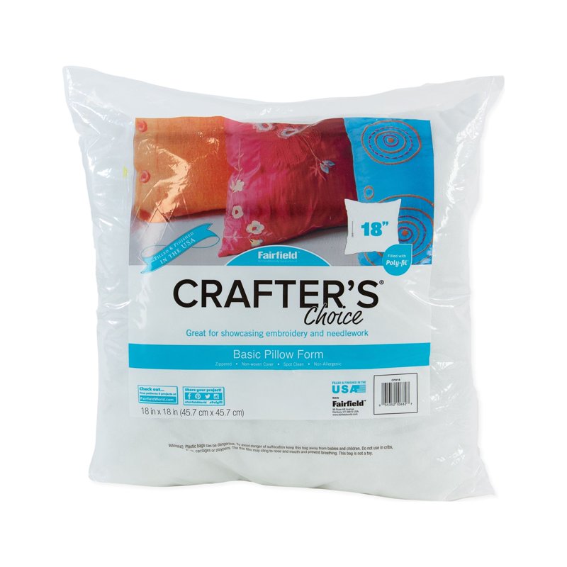 18-Inch Square Pillow Inserts Set of 4 - Decorative Support Cushions - Fairfield Crafter's Choice Variation 4