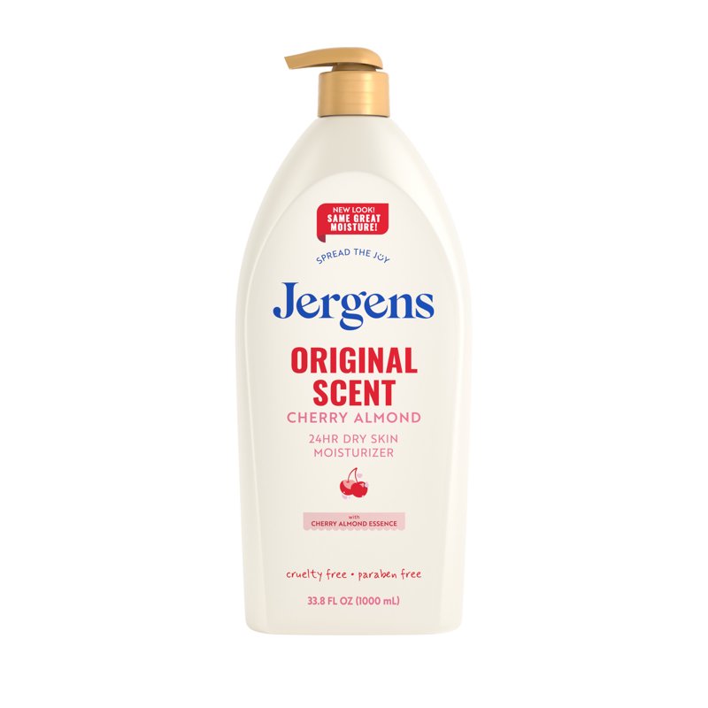 Jergens Original Scent Body Lotion - Cherry Almond Moisturizer for Dry Skin