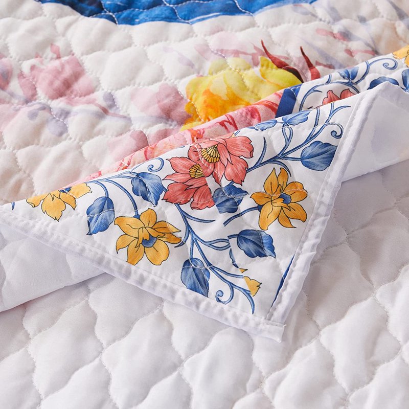 Vintage Peacock Quilt Set with Crochet Trim - Twin/Twin XL, Huntington