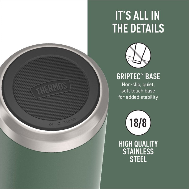 Stainless Steel Insulated Food Jar with Spoon - 24oz Alpine Green