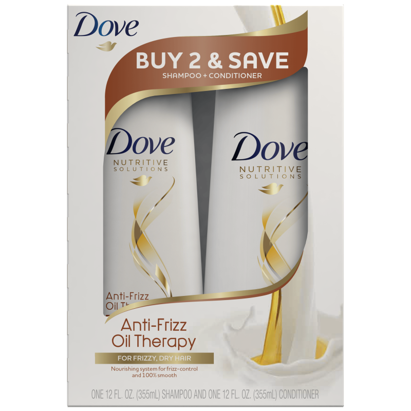 Anti-Frizz Shampoo & Conditioner Duo - 12 oz, 2 Count