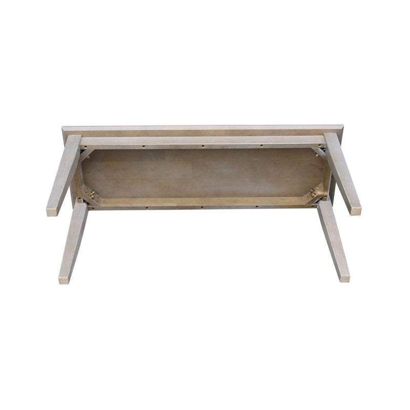 Shaker Style Bench - Washed Gray Taupe - Solid Parawood